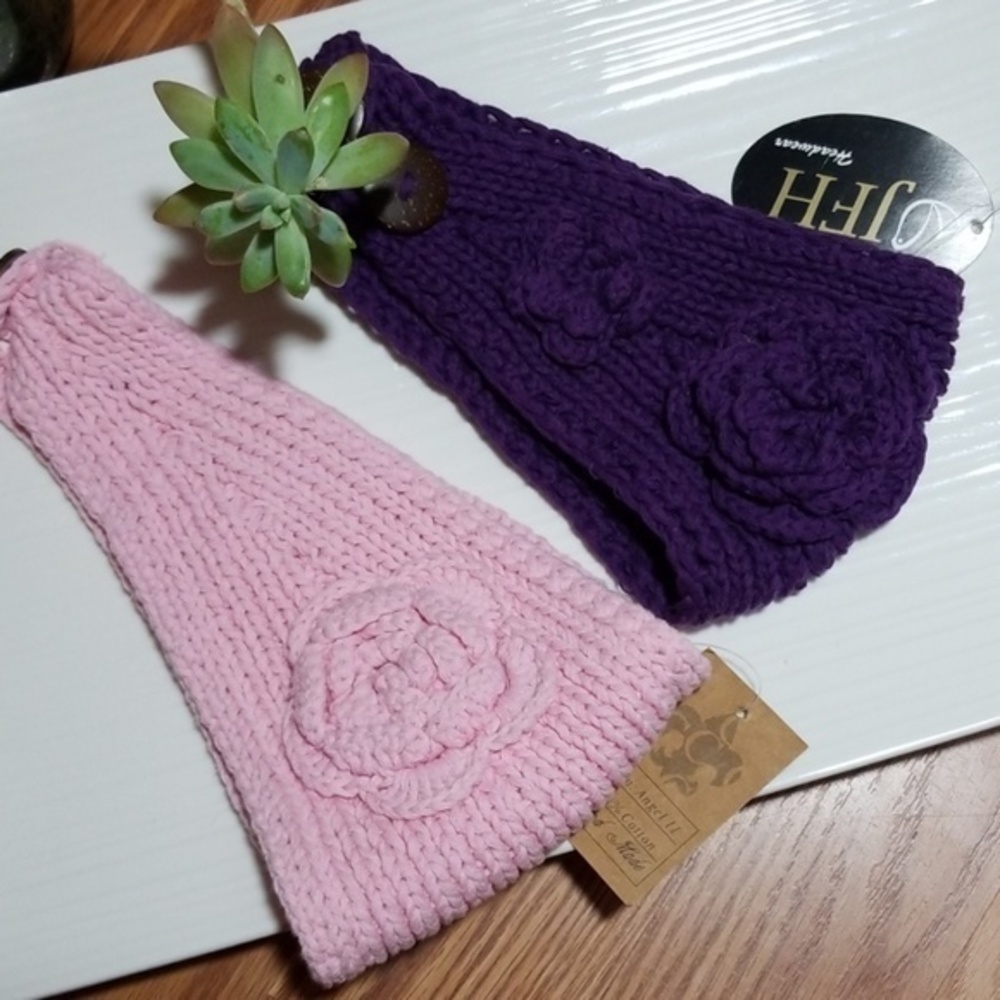 2 crochet‎ head wraps